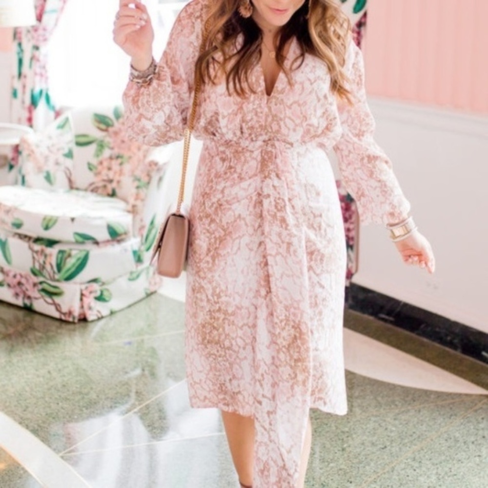 WAYF Arista Snake Python Print Midi Dress - Picture 4 of 6